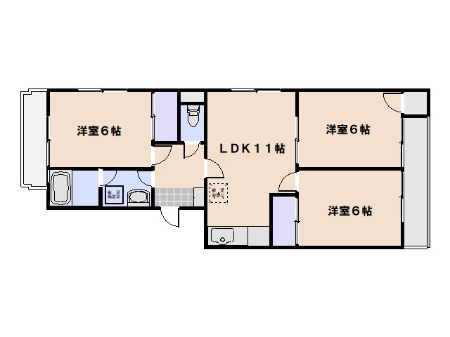 ソレーユ三筋 間取り