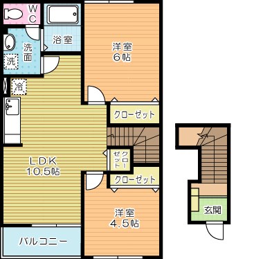 ソレアード中曽根Ｃ 202号室 間取り