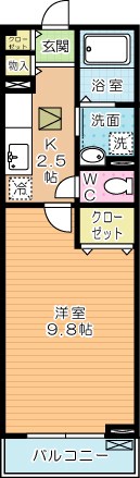 エヴァーグリーンＰ 101号室 間取り