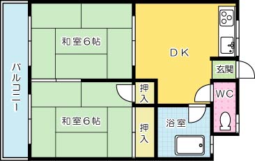 コーポ小倉 101号室 間取り