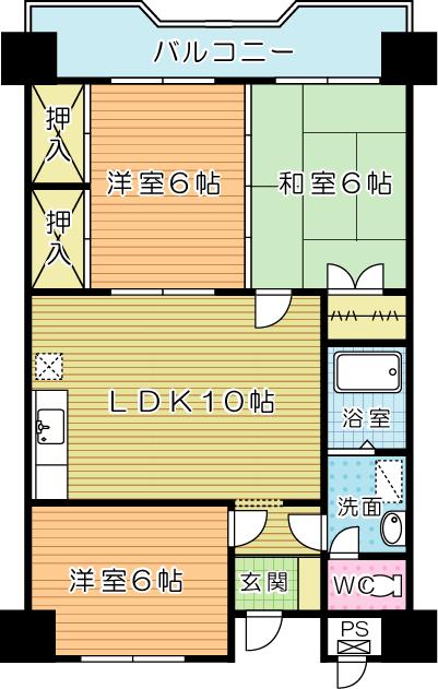 第３泰平ビル 1106号室 間取り