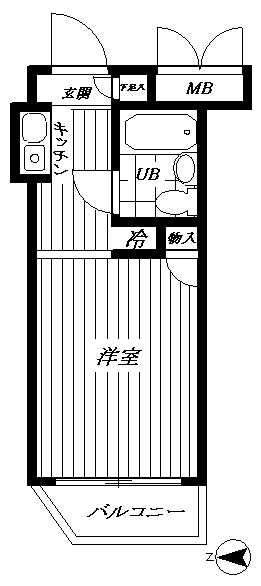 ｽｶｲｺｰﾄ品川第2 215号室 間取り