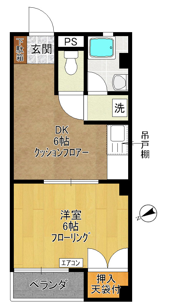 イシグロハイツ 101号室 間取り
