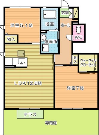 ＭＡＳＴ高峰町 101号室 間取り