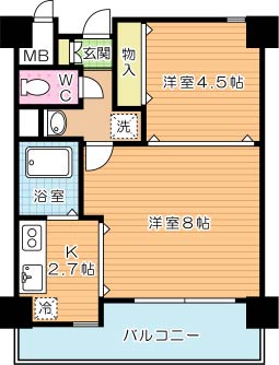 グレイス中井 602号室 間取り