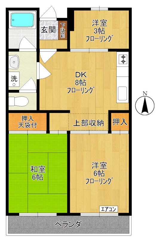 ランドール2 103号室 間取り