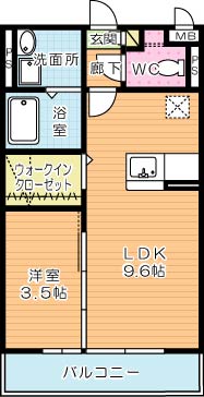 セジュールオッツ壱番館 205号室 間取り