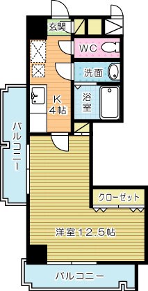 堺町センタービル 707号室 間取り