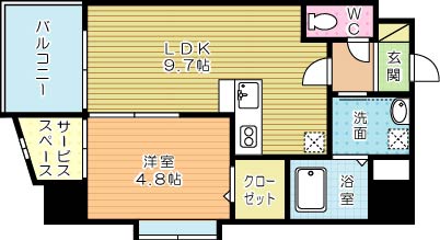 サンシャインマリンズ井堀 201号室 間取り