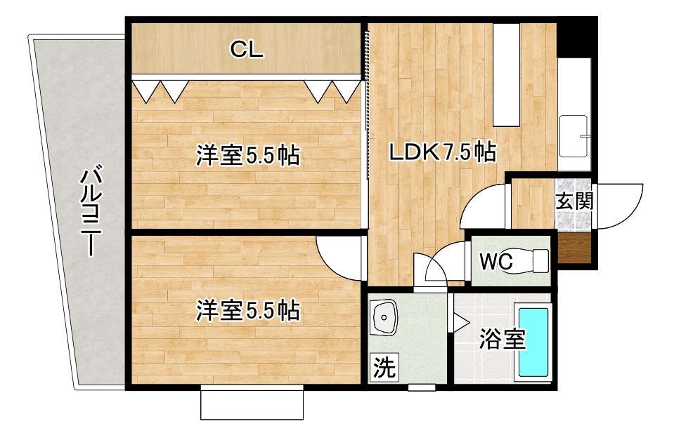 パワーズ１１７ 602号室 間取り