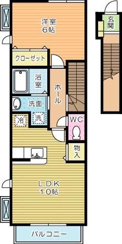 サニーヴィラＡ棟 205号室 間取り