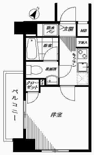 ﾌｧｰｽﾄﾌﾟﾚｲｽ大崎 101号室 間取り
