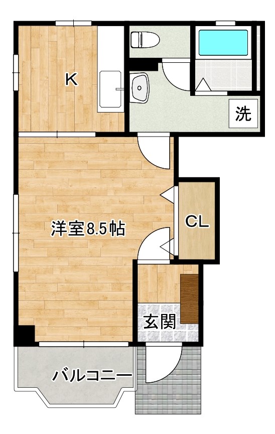 リブェール嵐山　 101号室 間取り