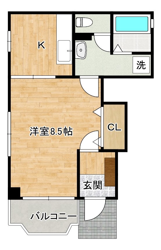 リブェール嵐山　 101号室 間取り