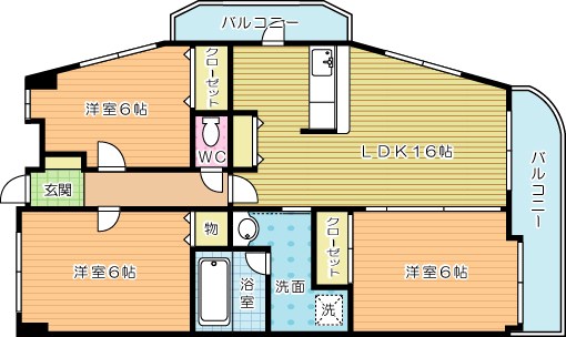 ラ・セーヌタイヨー 401号室 間取り