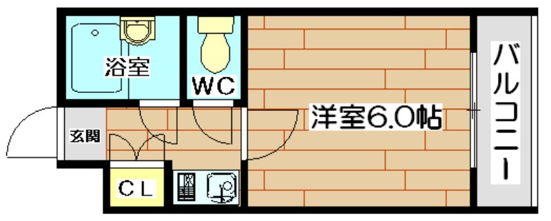 222番館 308号室 間取り