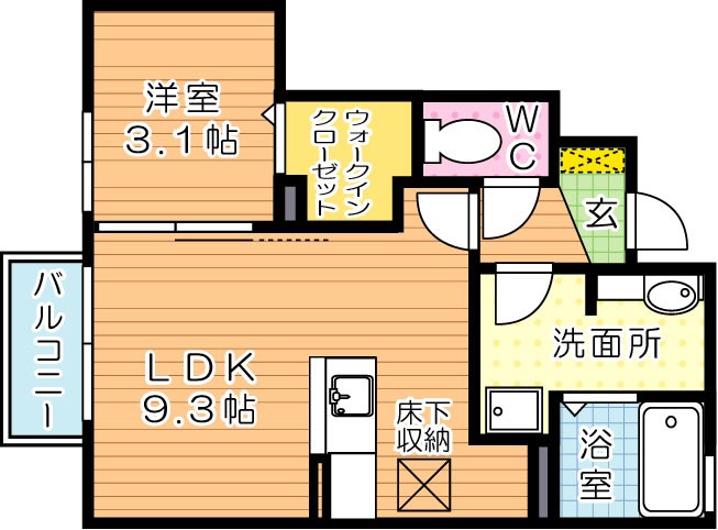 ローズハイツナナ 102号室 間取り