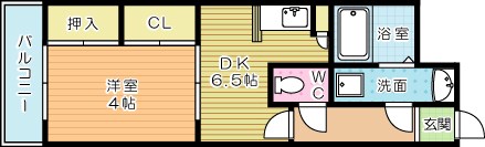 ニューエバーグリーン小倉 403号室 間取り