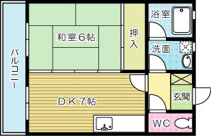 コンプレート中津口 303号室 間取り