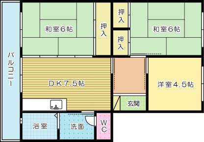 森田第三マンション 202号室 間取り