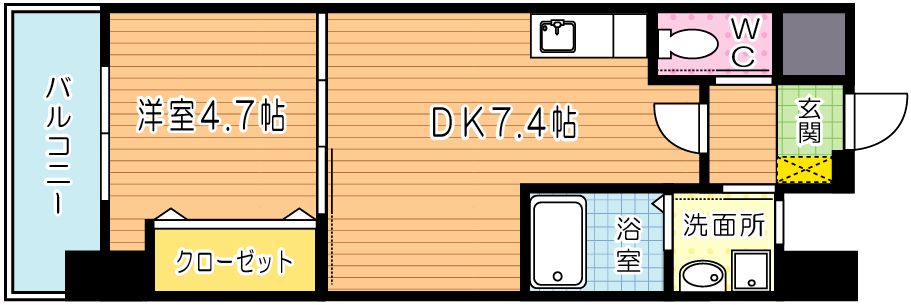 Bay Side Asano(ベイサイド浅野) 306号室 間取り