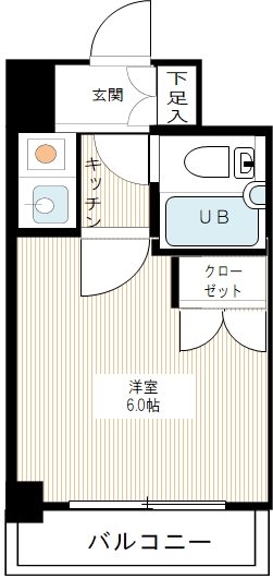 カスタリア船橋 0911号室 間取り