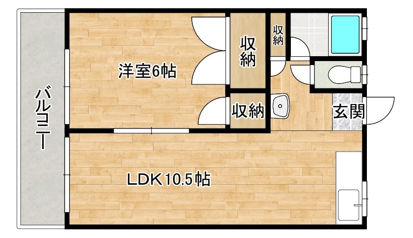 コーポラリグラス 101号室 間取り