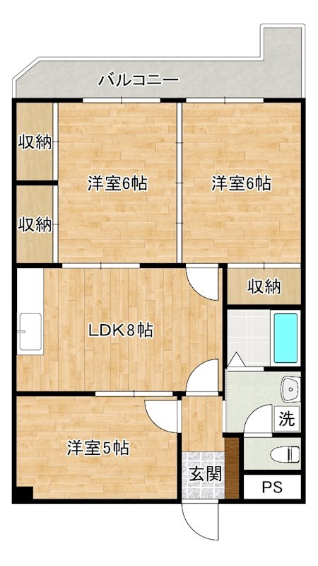 ロマネスク志井 301号室 間取り