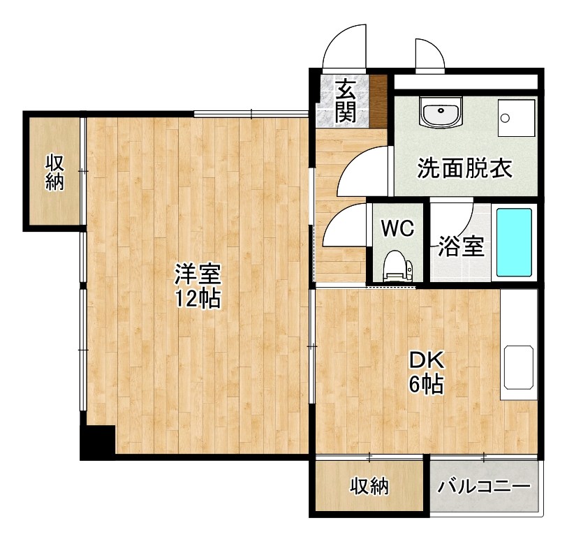 ビブレ北方 406号室 間取り