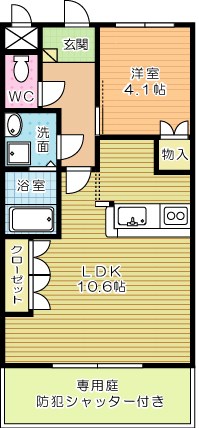 ロイヤルガーデン壱番館 106号室 間取り