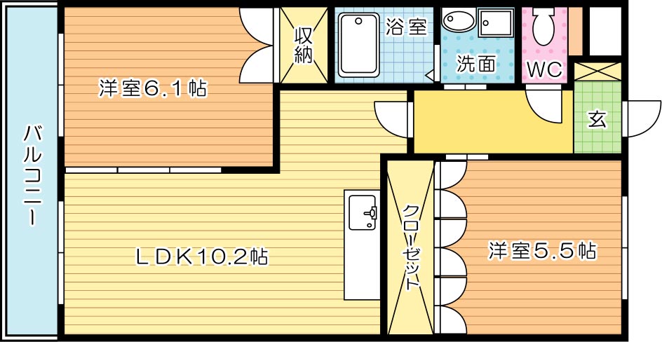 オリーブハイツ 202号室 間取り