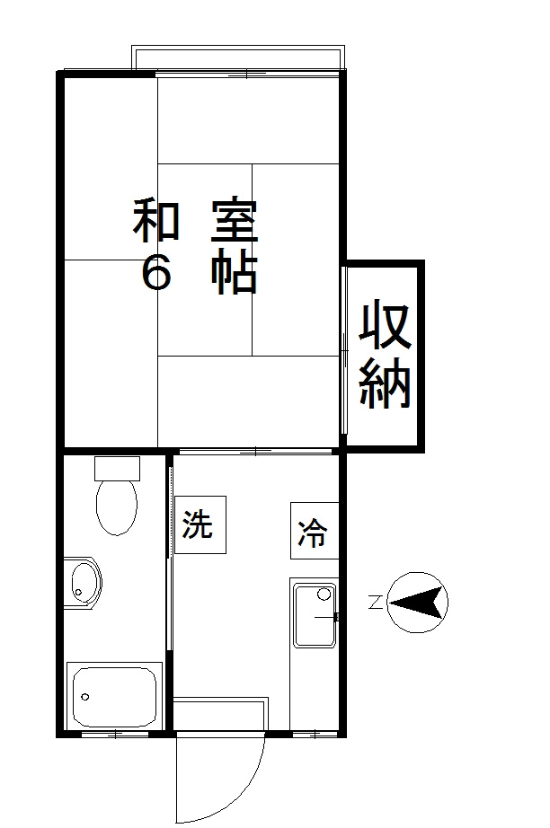 笹川荘 5号室 間取り