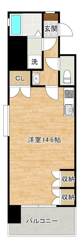 オリエンタル三萩野公園 404号室 間取り