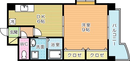ベルガ北方 703号室 間取り