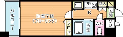 ダイナコート小倉下到津Ⅱ(分譲賃貸) 205号室 間取り