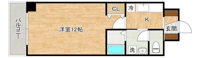 ＷＥＳＴＳＩＤＥ（ウエストサイド） 402号室 間取り