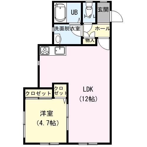 BestStage宮原 102号室 間取り