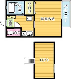 アズーロ高峰 203号室 間取り