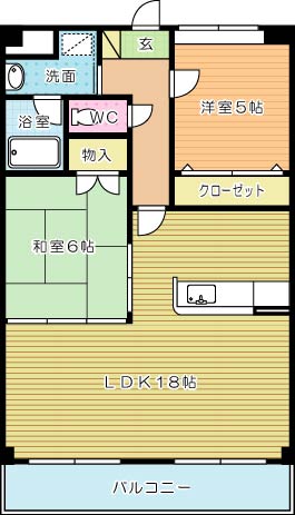 サンクス光 305号室 間取り