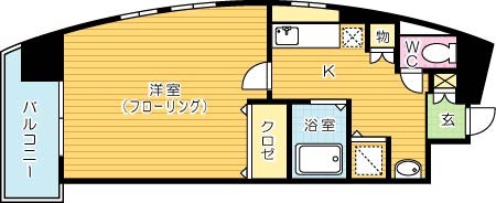 ウィークスＭ-ｏｎｅ 104号室 間取り