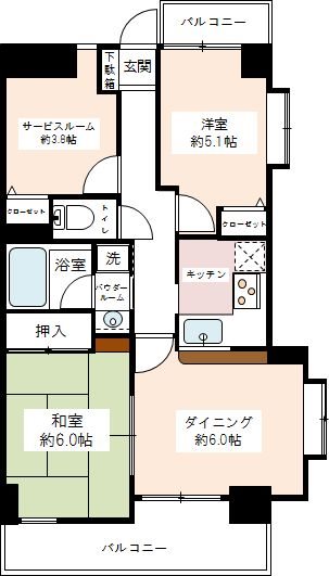 ナイスアーバン亀戸俵山ビル 0407号室 間取り