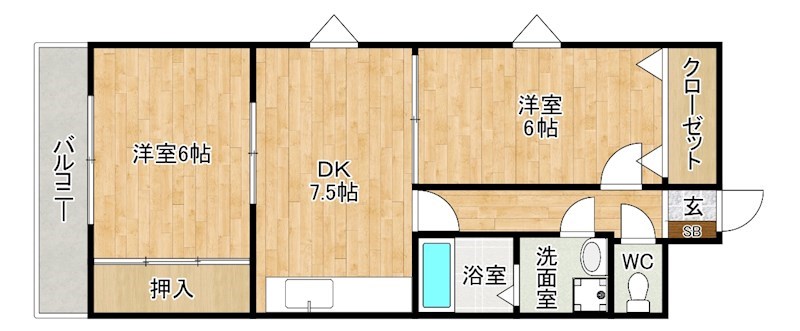 アンジェロポストⅤ 201号室 間取り
