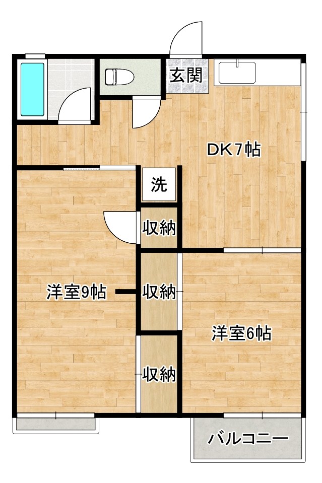 コーポミノリ 201号室 間取り