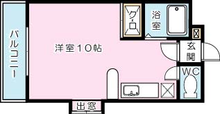 オリエンタル朝日ヶ丘 201号室 間取り