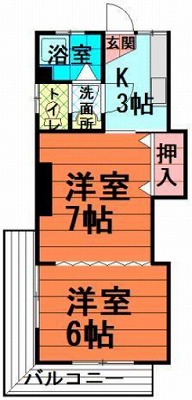 中野区江原町3丁目楽器可（ピアノ・弦楽器）マンション 間取り