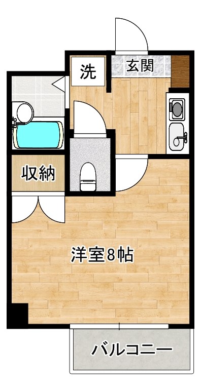 グランドール富士見 301号室 間取り