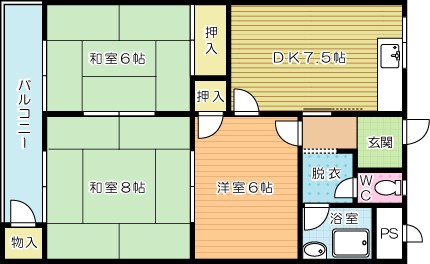 グリーンハイツ 33号室 間取り