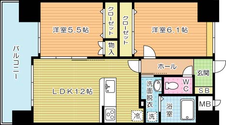 リブラブライト 402号室 間取り