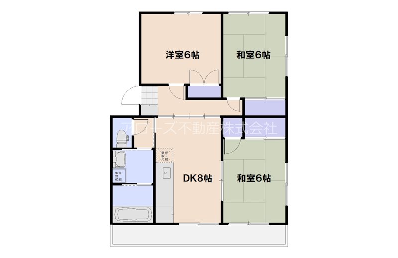 阿瀬波コーポ 302号室 間取り