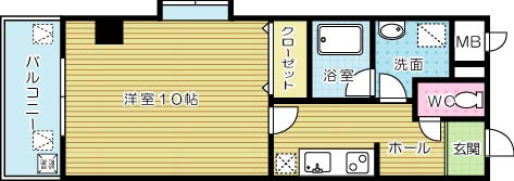 グッドシティ下富野 406号室 間取り